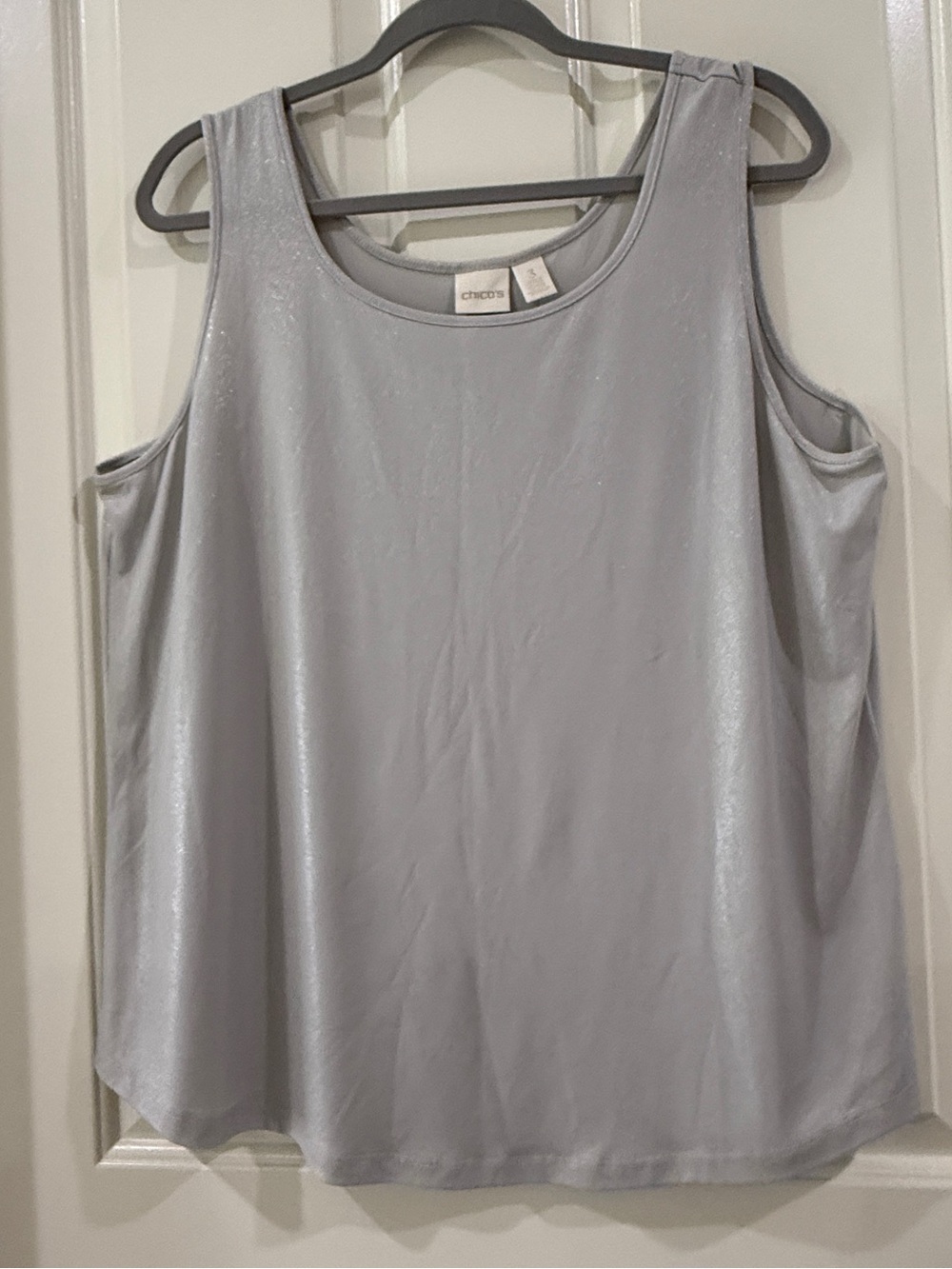 Chico's Shimmery Silver/Gray Tank Top